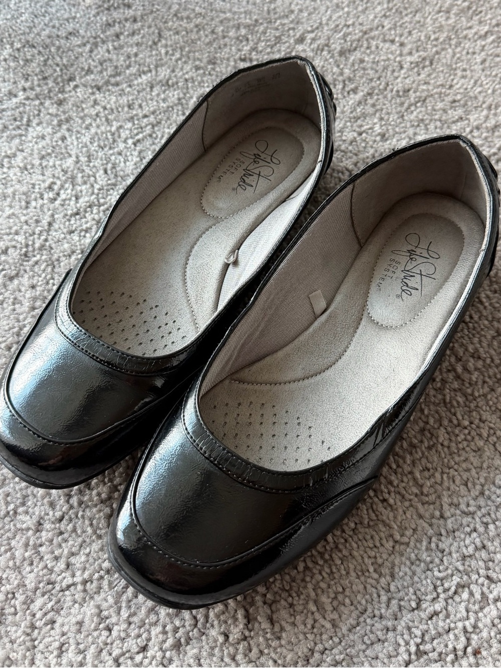 LifeStride "Soft System" Black Slip-On a shoes, Size 8.5